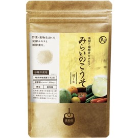 タマチャンショップ 美粉屋 みらいのこうそ 酵素パウダー 野菜果物発酵酵素 補酵素(ビタミンC) 麹 酵母 飲みやすい ゆず味 100g