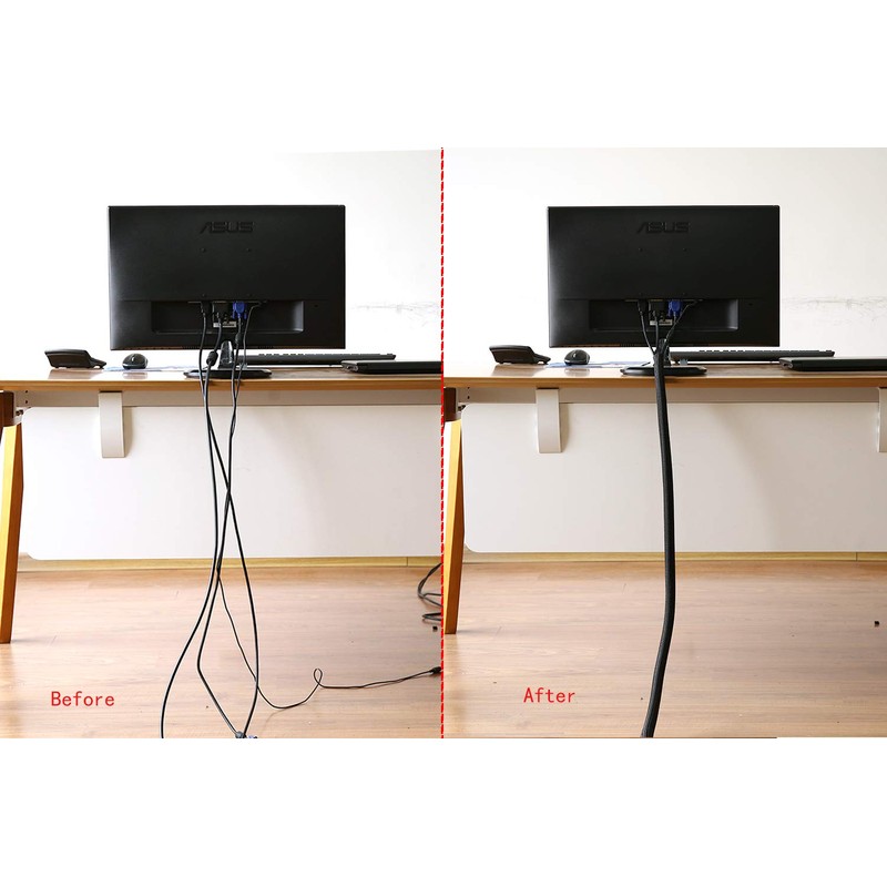 Alex Tech 10ft - 1/2 inch Cord Protector Wire Loom