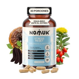 Stress Reset Adaptógenos Rhodiola Rosea Tulsi Múcuna Hongo Reishi Capsulas Veganas Naturales Suplementos para Mujer Apoya la Respuesta al Estrés y Promueve la Relajación 30 Porciones