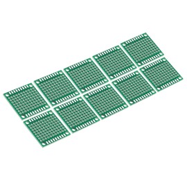 PATIKIL 1.2" x 1.2" PCB Board Circuit, 24 Pcs Prototype Perfboard Solder Boards for DIY Soldering and Electronic Project Circuit Boards Solderable Breadboard, Green