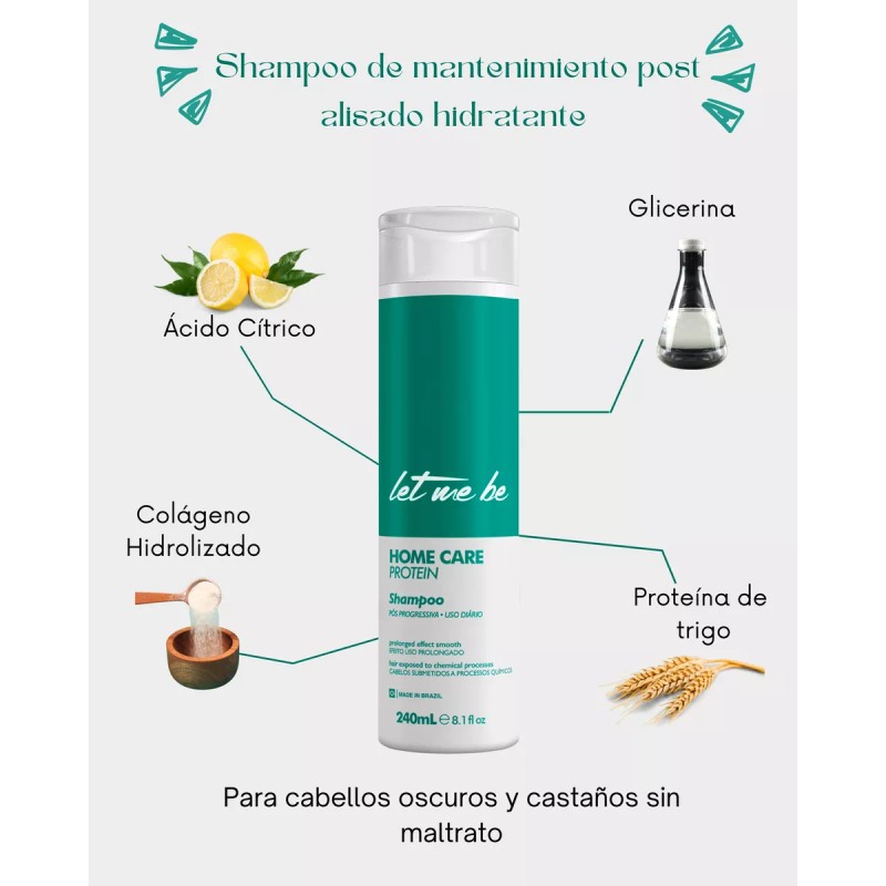 Let Me Be Post-alisado Hidratante Champú Home Care Protein Let
