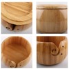 FUOBECIE Wood Knitting Bowl, Knitting Bowl Holder, Wool Storage Bowl,