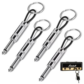 4 Stück Schlüsselbrett Gitarre Griffbrett Haken Halterung, Tragbares Schlüsselanhängerzubehör aus Edelstahl, Gitarre Schlüsselanhänger, für Musikliebhaber