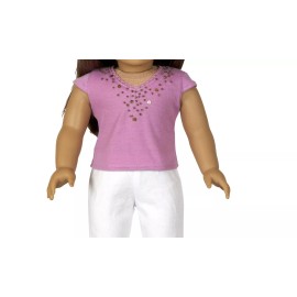 Unbranded Lavender Sequin Top | Fits Most 18" Girl Dolls | 18 Inch Doll Clothes