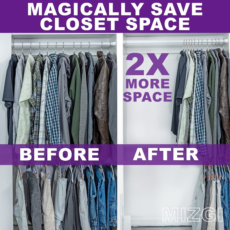 MIZGI Premium Velvet Hangers (60 Pack) Heavy Duty - Non