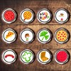 24 essbare Cupcake-Topper mit Pizza-Party-Thema, stehend, Kuchen-Dekoration