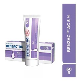 Gel para Barros y Espinillas AC 5% 60g Tipo de piel Grasa Momento de aplicación Noche Benzac