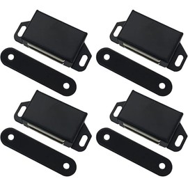 Beduan 4 Pcs Magnetic Door Catch 30lb Door Magnets for Wardrobes, Cabinet Doors and Drawer Locks(Black)