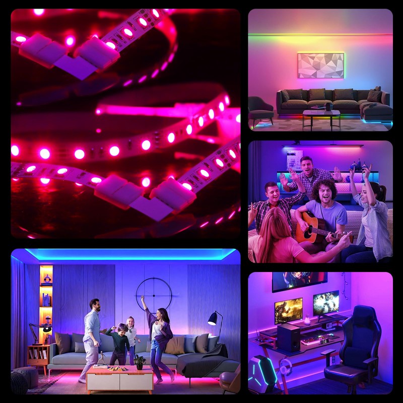 WENHSIN 10-Packs L Shape 4-Pin LED Connectors for LED Strip