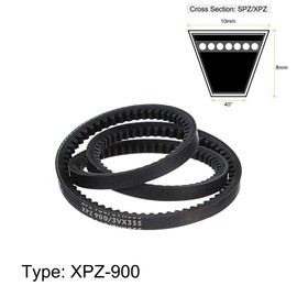 sourcing map XPZ900/3VX355 V-Belt Drive Belt 900 mm Pitch Length Rubber for Gearbox