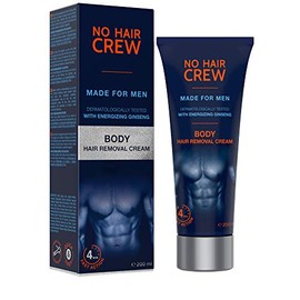 NO HAIR CREW Body Hair Removal Cream â Depilatory Cream. Made for Men, 200 ml