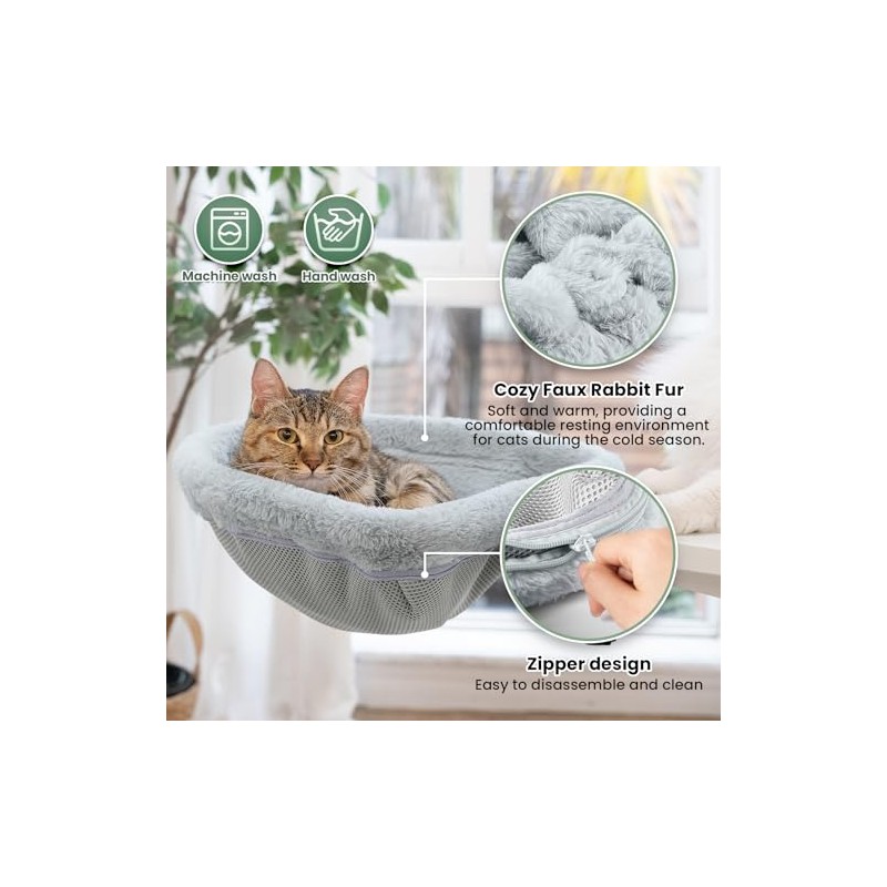 JUNSPOW Cat Desk Bed - One-Click Folding,Sunken Design & Space-Saving