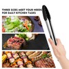 HOTEC Premium Stainless Steel Locking Kitchen Tongs with Silicon Tips,