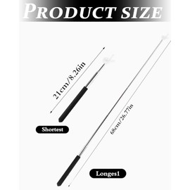 TPZORJX Pack of 2 Extendable Pointer Sticks - Telescopic Teacher Pointer Mini Handheld Teaching Pen Finger Pointer Telescopic Bat Retractable Whiteboard for Classroom Personal Interaction