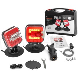 Aaiwa 7Pin Wireless Led Rear Tail Lights Operated USB Magnetic Tow Towing Trailer