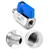 QWORK Mini Ball Valve, 4 Pack 1/8" Female & Male