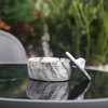 TOSSOW Tabletop Ashtray with Lid Large Capacity, Scandinavian Marble Ashtray,