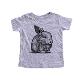 Hello Handmade Fluffy Rabbit Bunny pet Kids Shirt Infant Toddler Youth Zoo Animal Trip (Youth Small, Heather Grey)