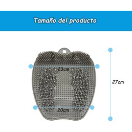 El para pies de cepillo cerdas suaves MITEGELOpuede limpiar sus pies sin agacharse.Es un cepillo exfoliante corporal universal para hombres y mujeres. (gris)…