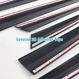 AUTOCLOVER Tape-On Rain Guards Window Visors 6 Pcs Set for Kia Sportage 2023 2024 2025 / Window Deflectors, Out-Channel Vent Shades (Smoked)