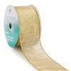CT CRAFT LLC Light Gold Metallic Wired Ribbon 2.5 inch