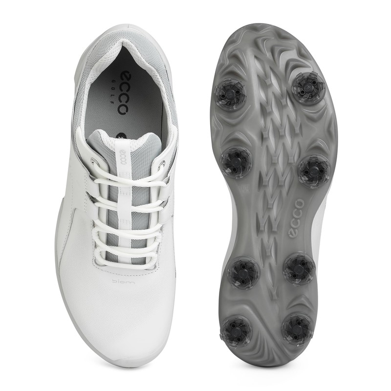 ECCO Men's Biom Tour Waterproof Golf Shoe, White, 9-9.5