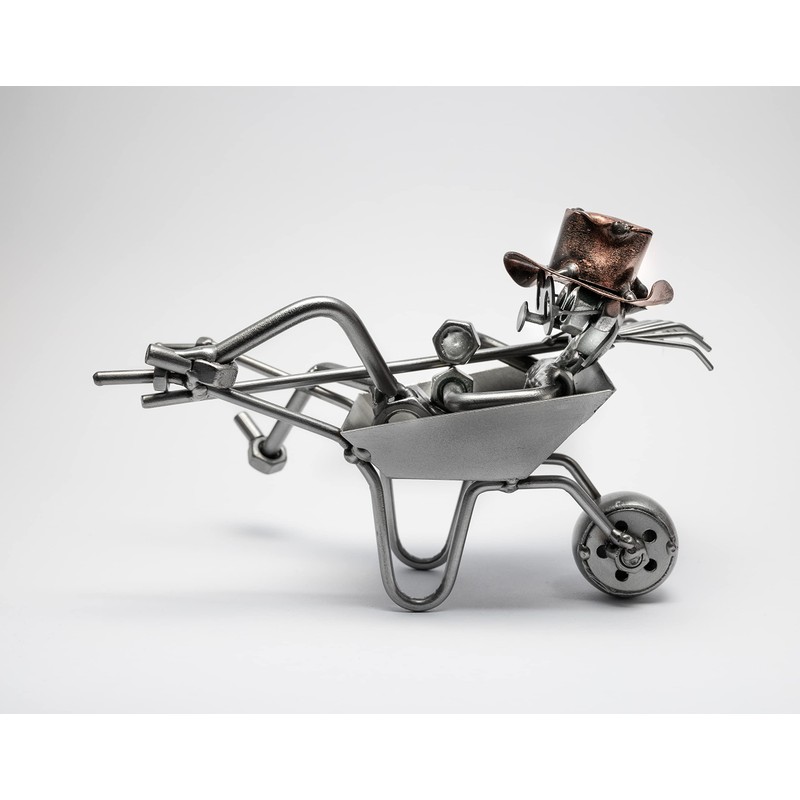 STEEMO Screw Man Gardener Garden Pensioner Gift Metal Decoration 19