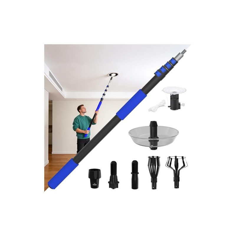 26FT Reach Light Bulb Changer for High Ceilings with Telescopic