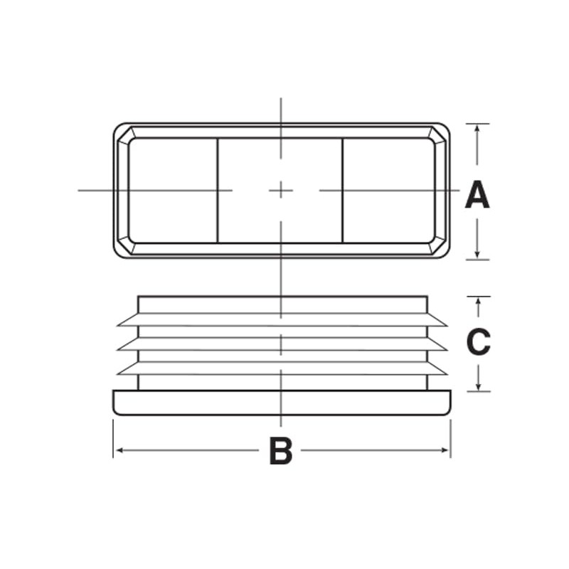 Caplugs RER-2X3-10-14 – RER Series – Plugs for Rectangular Tubing,