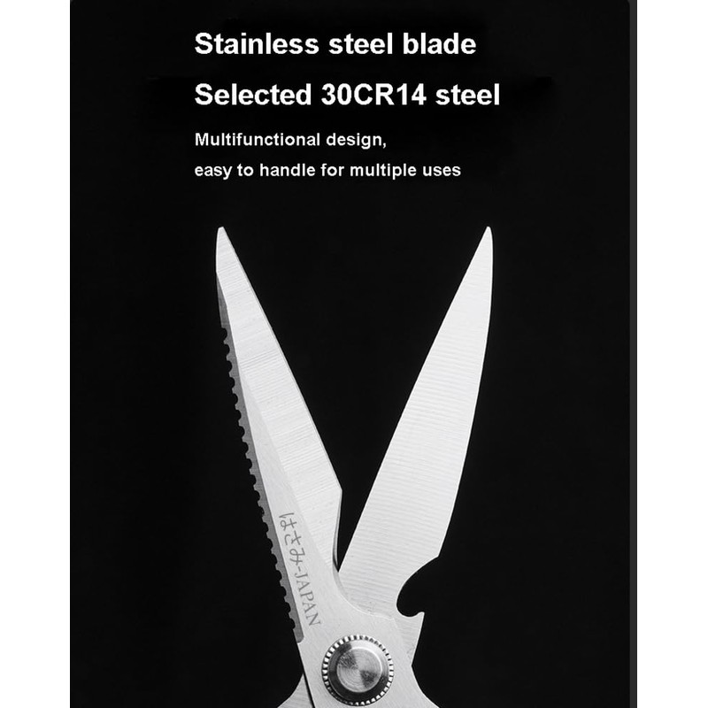 Premium Kitchen Scissors,Heavy-Duty Stainless Steel Kitchen Shears,Multi-Purpose Scissors with Serrated