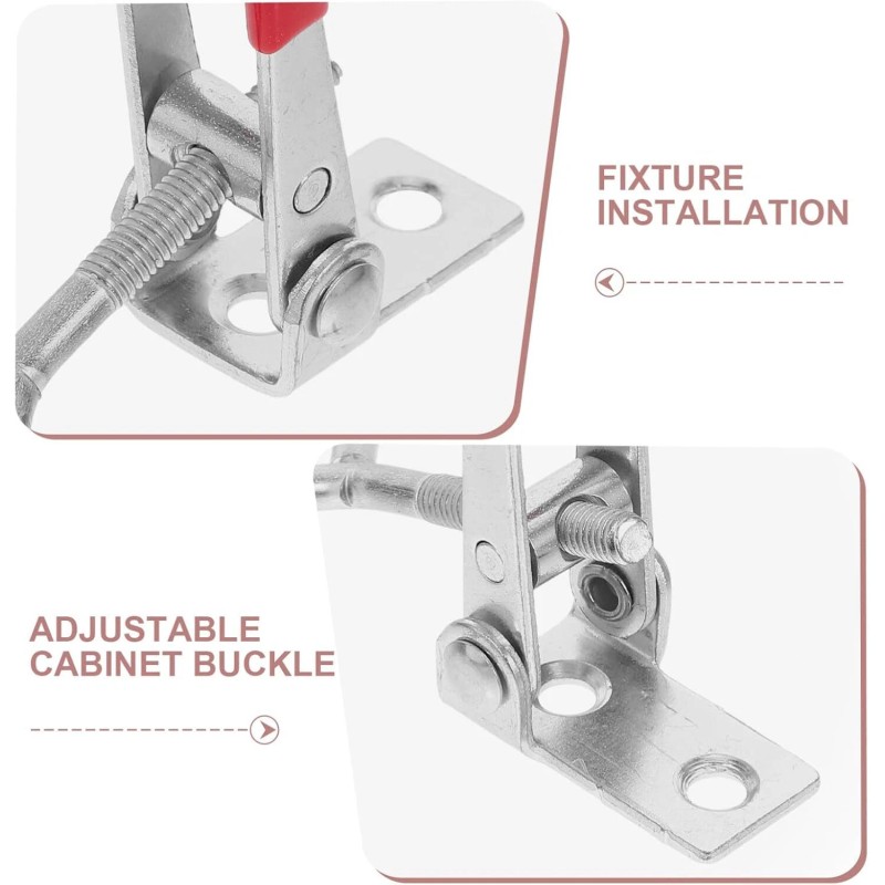 Unbranded 2Pcs Heavy Duty Steel Toggle Latch Catches Adjustable Lock