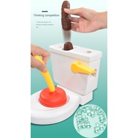 YYZGGLING Spooky Jet Toilet Party Board Game, 6 Players, Ages 7+, Family Fun, Dexterity Game