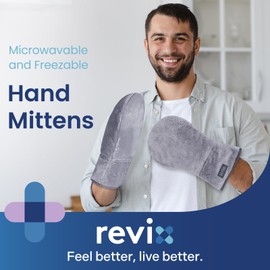 REVIX Heated Mitts for Hand Therapy, Microwavable Hand Warmer for Women and Men, Microwavable Therapy Mittens Unscented Hands Muff
