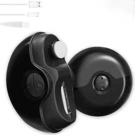 2-in-1 Electric Polishing Automatic Nail Clippers, Electric Nail Trimmer with 2 Adjustable Speeds for Seniors, Kids, and Adults (Black)