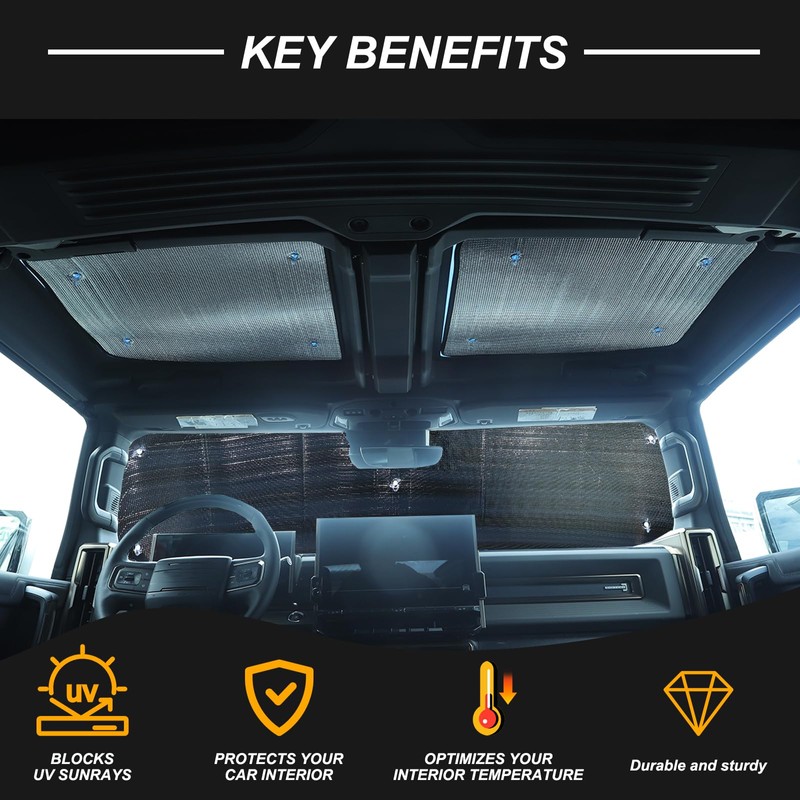 for 2022-2026 Hummer EV Accessories 4 Pieces Sunroof Sunshade,1 Pieces