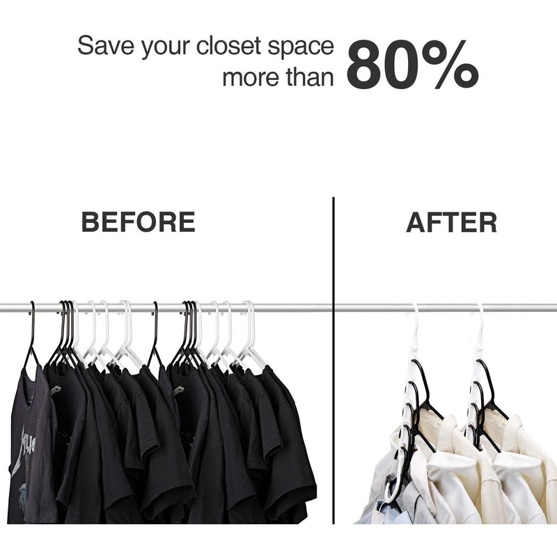 House Day Black Magic Clothes Hangers 10 Pack Space-Saving Clothes