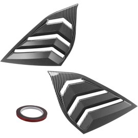 Ombialo Racing Style Rear Side Window Louvers Compatible with Honda Accord 2018 2019 2020 2021 2022 10th Gen Air Vent Scoop Shades Cover Blinds (Carbon Fiber Pattern)
