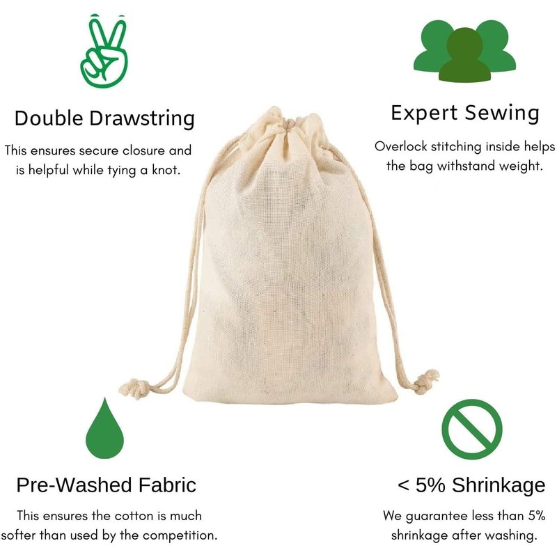 Mayatra's Cotton Laundry Bag for Clothes - Travel Organizer -