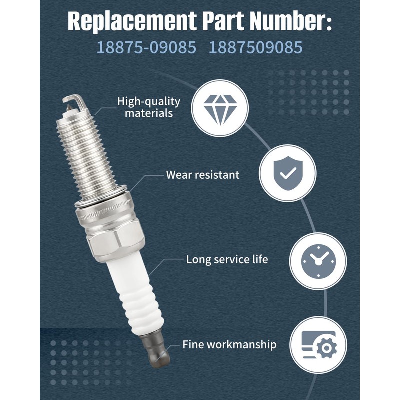 4Pcs Spark Plug Fit for Hyundai Genesis G80/GV70/GV80 Santa Sonata