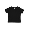 RABBIT SKINS™ Toddler 100% Cotton Jersey Short Sleeve Tee (Black,