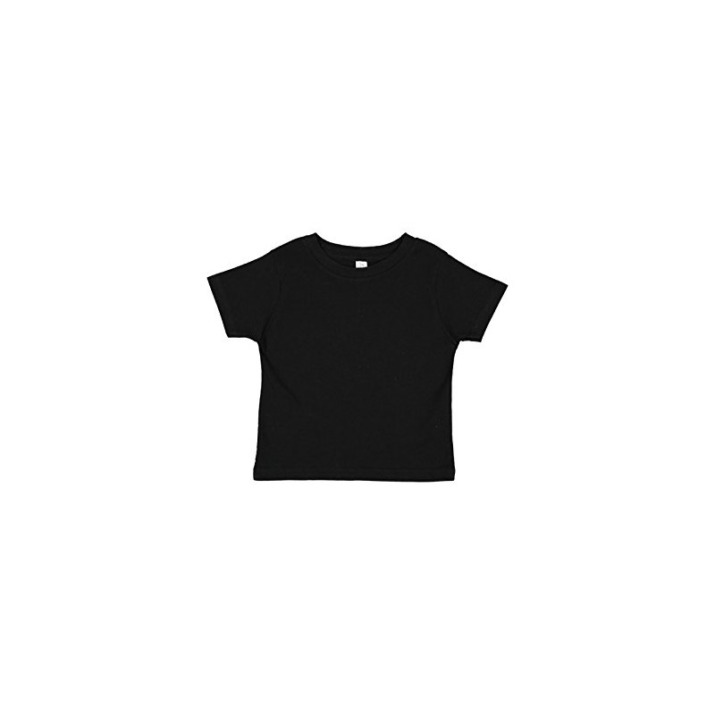 RABBIT SKINS™ Toddler 100% Cotton Jersey Short Sleeve Tee (Black,