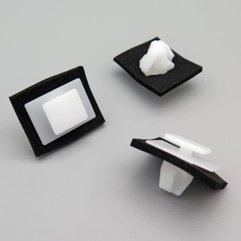 VVO Fasteners- White Plastic Side Skirt, Sill Moulding Cover Trim Clips for Hyundai Santa Fe, (Pack of 10)