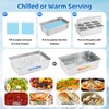 YMJOINMX Ice Cooled Condiment Serving Container 8 Pans (6 Pans×1Qt