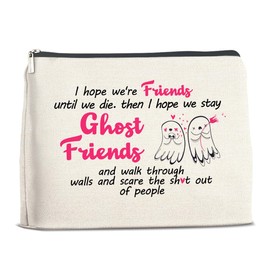 YeleY Friendship for Women Her - Besties Gift - Best Friends Birthday Makeup Bag for Women - Friendship Cosmetic Bag Makeup Zipper Pouch