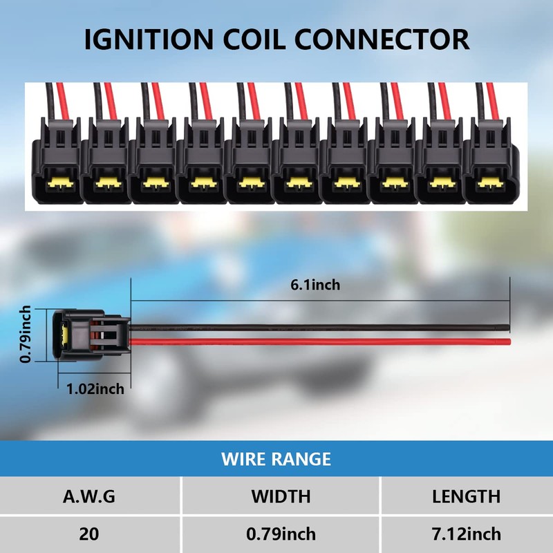 Performance Master Set of 10 Ignition Coils & Pigtail Connector