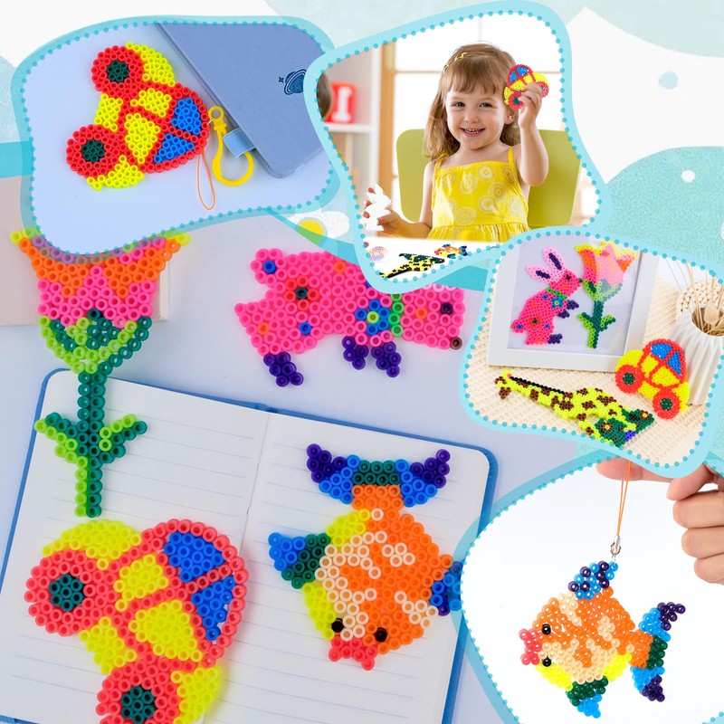 MINISOISO Pack of 20 Ironing Beads Plates, Plastic Ironing Beads