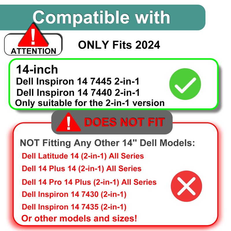 KEANBOLL (3 Pack) Designed for Dell Inspiron 14 7440/7445 2-in-1