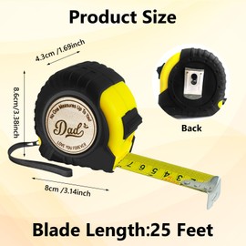Dad Gifts for Father’s Day,Engraved Tape Measure 25FT,Father’s Day Gift from Daughter,Son,Wife Kids,Cool Tools for Men,Husband,Grandpa,Birthday Christmas Gift (Type 1)