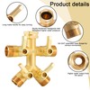 EBH Brass Garden Hose Splitter Full Flow, Outdoor Faucet Heavy