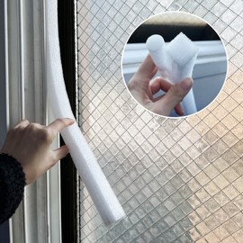 Window Frame Gap Sealer Draft Stopper Glass Door Window Windproof Sponge Round/15mm*50cm 13ea